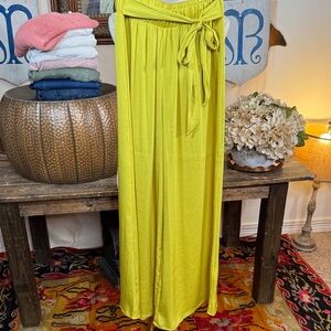 Tyche Vibrant Yellow Wide-Leg Pants